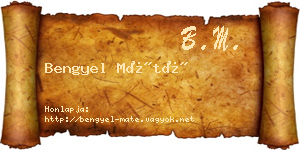 Bengyel Máté névjegykártya